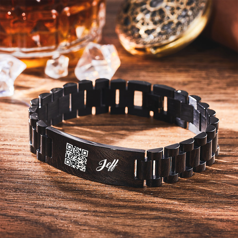 Personalized Code Bracelet For Men Bracelet Engraved Masculine Stainless Steel Bracelet Gift For Him