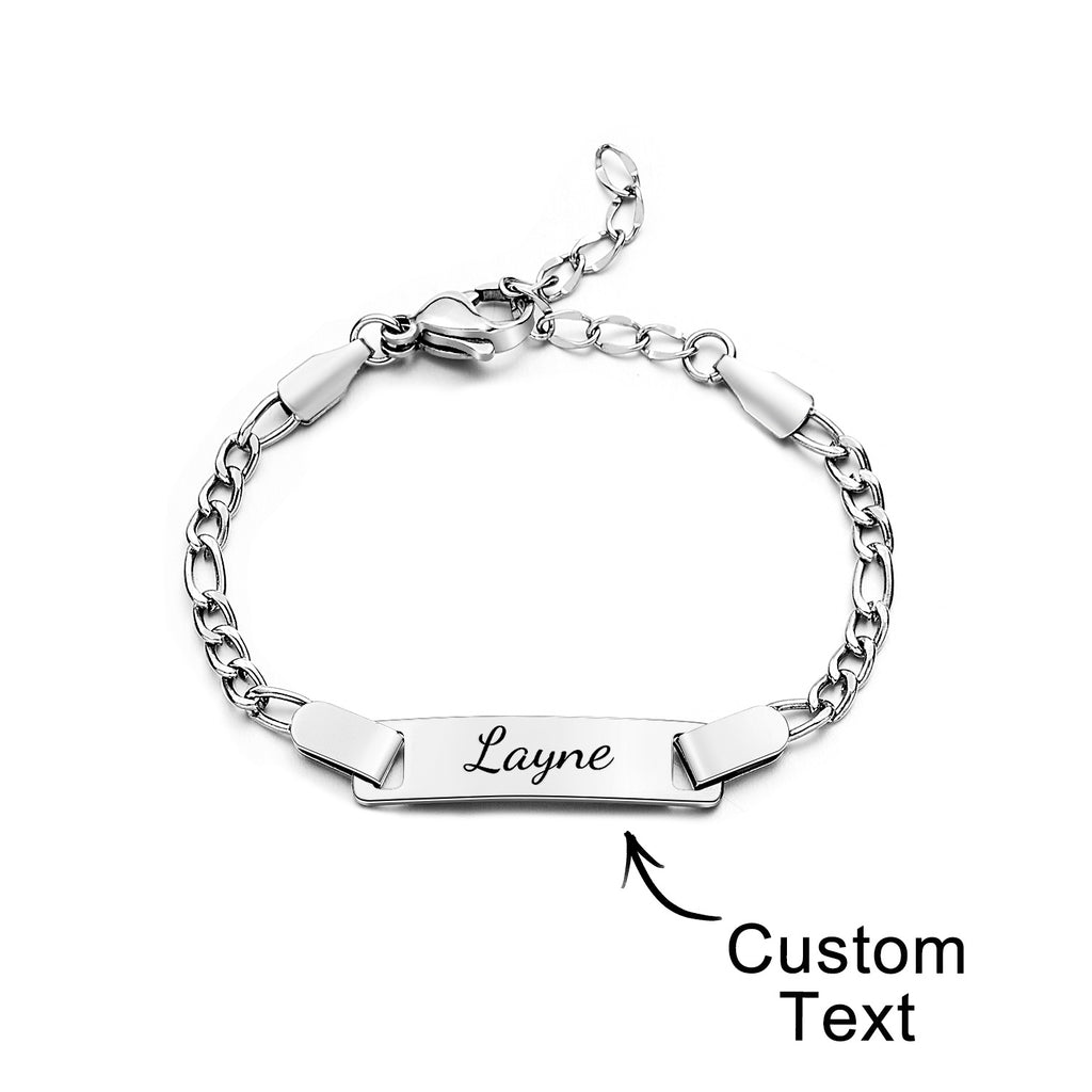 Baby Name Bracelet Stainless Steel Baby Toddler Child ID Bracelet Girl Boy Birthday Gift