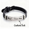 Custom Engraved Man Bracelet Personalized Light-up Silicone Bracelet Couple Bracelet for Boyfriend