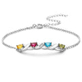 Soufeel Custom Engraved Bracelet Heart-shaped Diamond Bracelet Gifts for Women