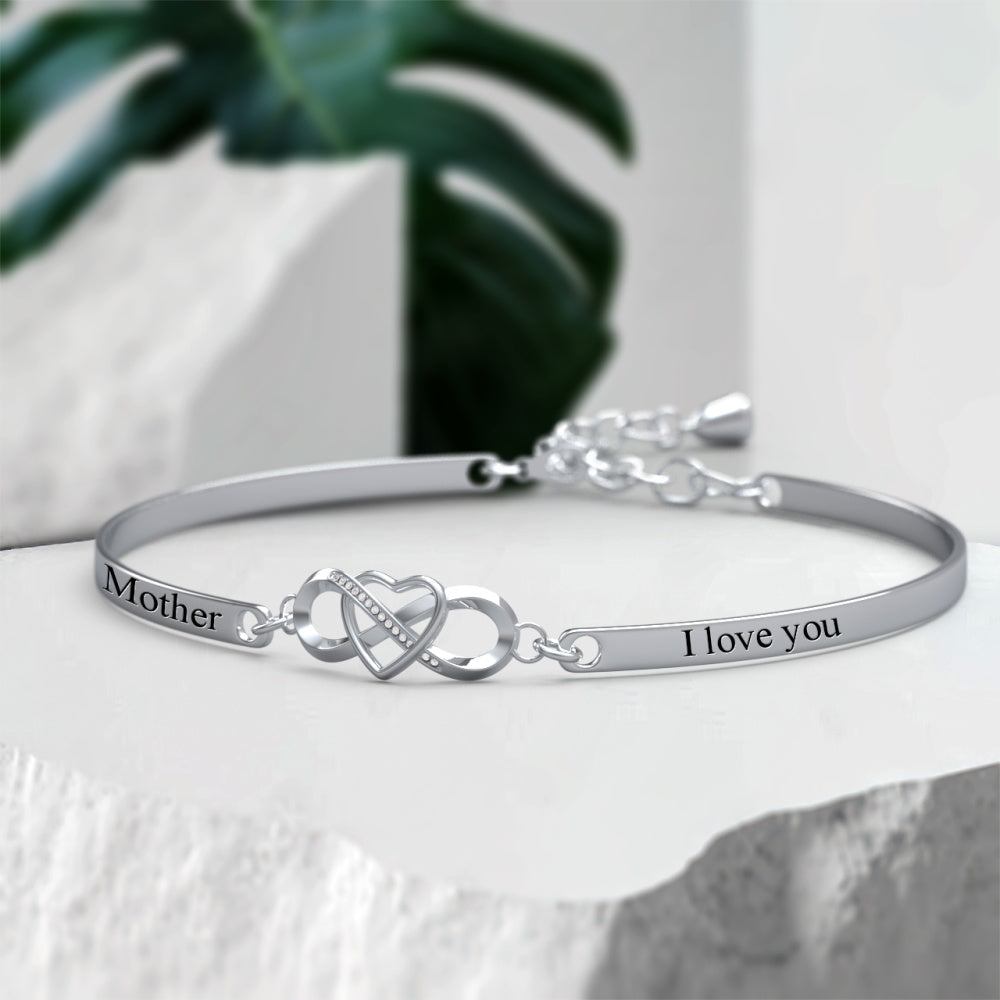 Mothers Day Bracelet Custom Gift for Mom Personalized Engraved Bracelet