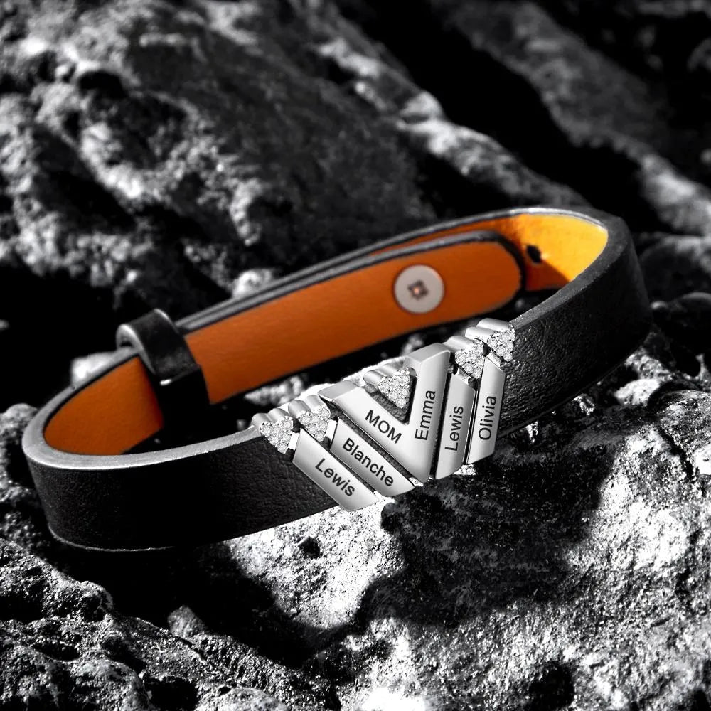 Custom Engraved Bracelet Simple Fashion Advanced Father's Day Gifts For Dad
