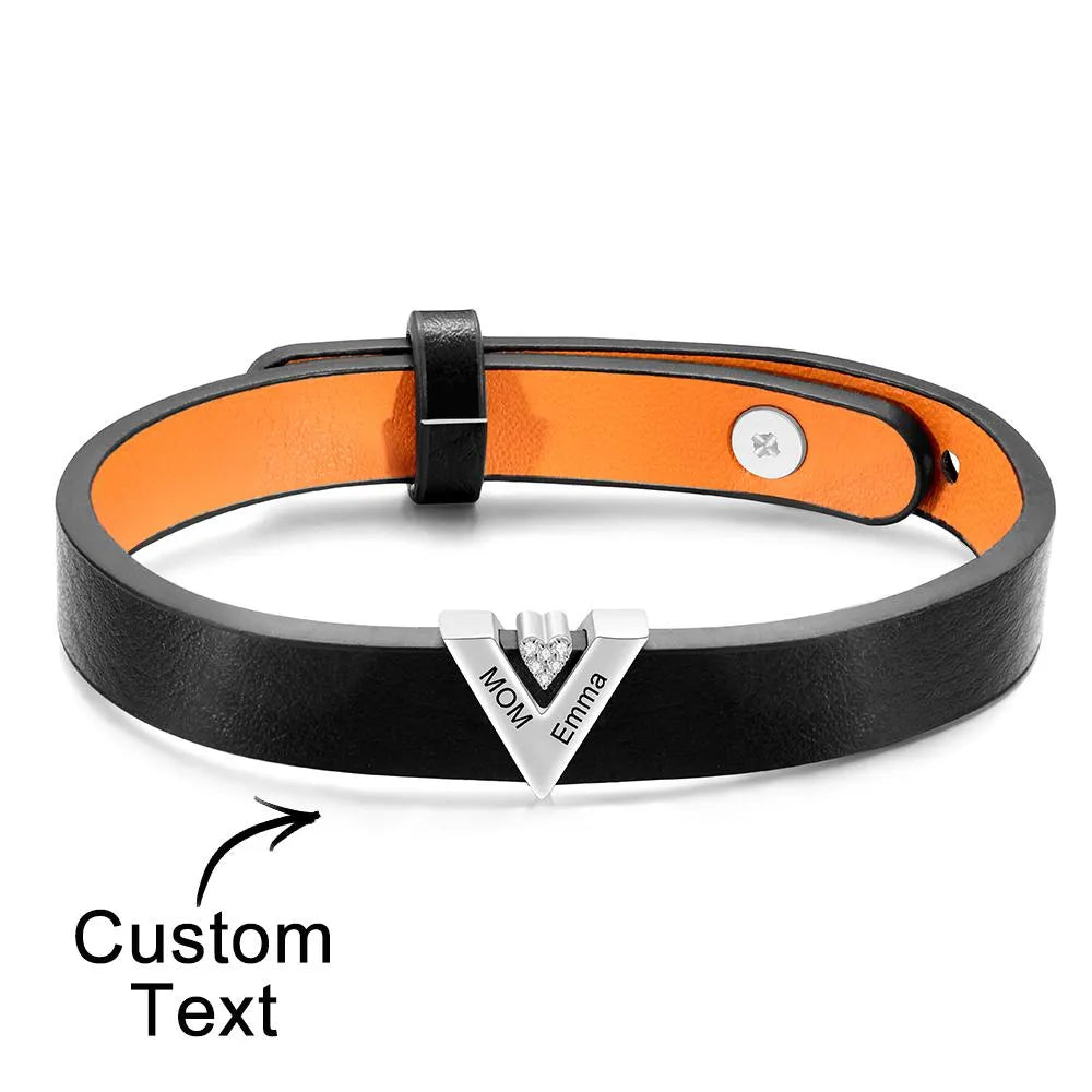 Custom Engraved Bracelet Simple Fashion Advanced Father's Day Gifts For Dad