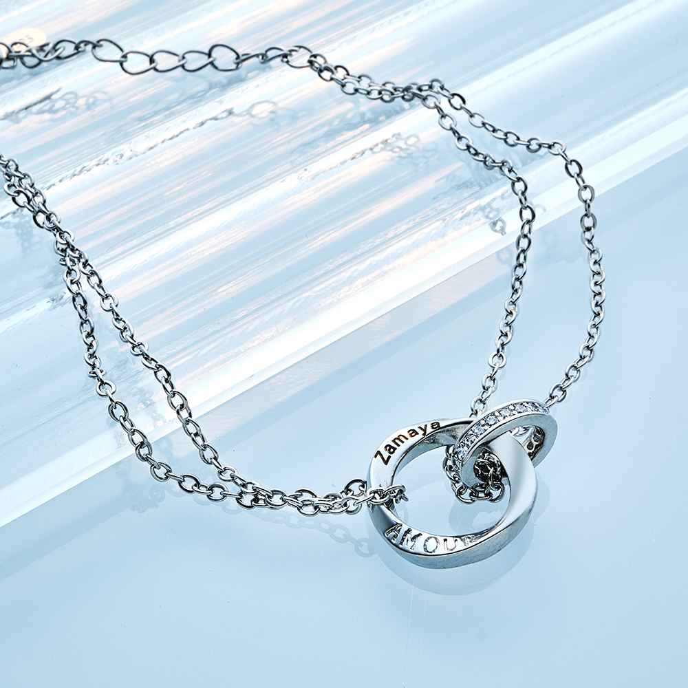 Elegant Couple Bracelet Custom Engraved Braided Bracelet Valentine's Day Gifts