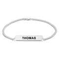 Custom Men's Bracelet Engraved Bentcard Bracelet Memotial Gift