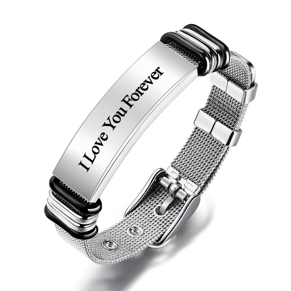 Custom Engraved Bracelet Best Gifts Stainless Steel for Men