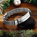 Custom Photo Bracelet Engraved Stainless Steel Men Bracelet Gift For Christmas Gifts
