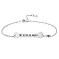 Custom Bracelet Gifts Bone Bar Bracelet with Broken Heart Memorial Gifts Halloween Gifts