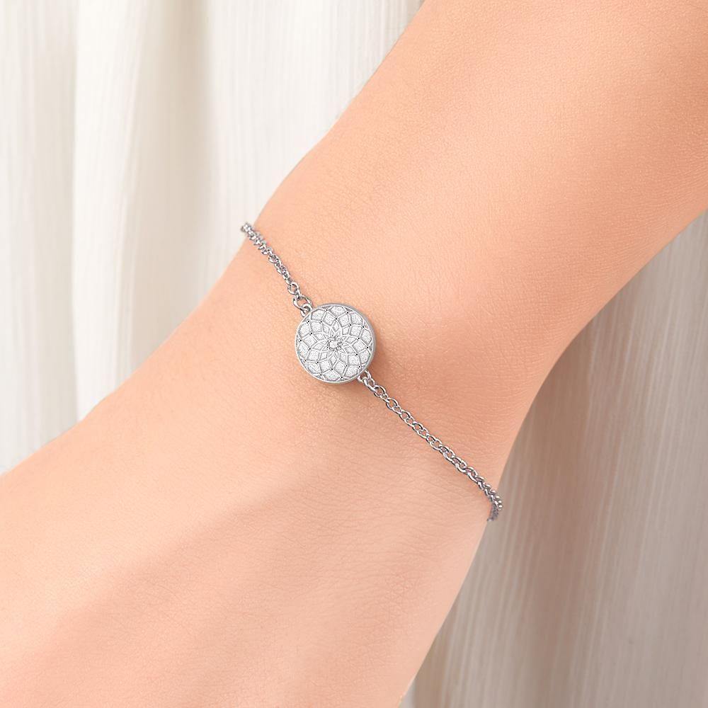 Engraved Bracelet Dream Catcher Bracelet Wishing Dream Memorial Gifts for Her Silver
