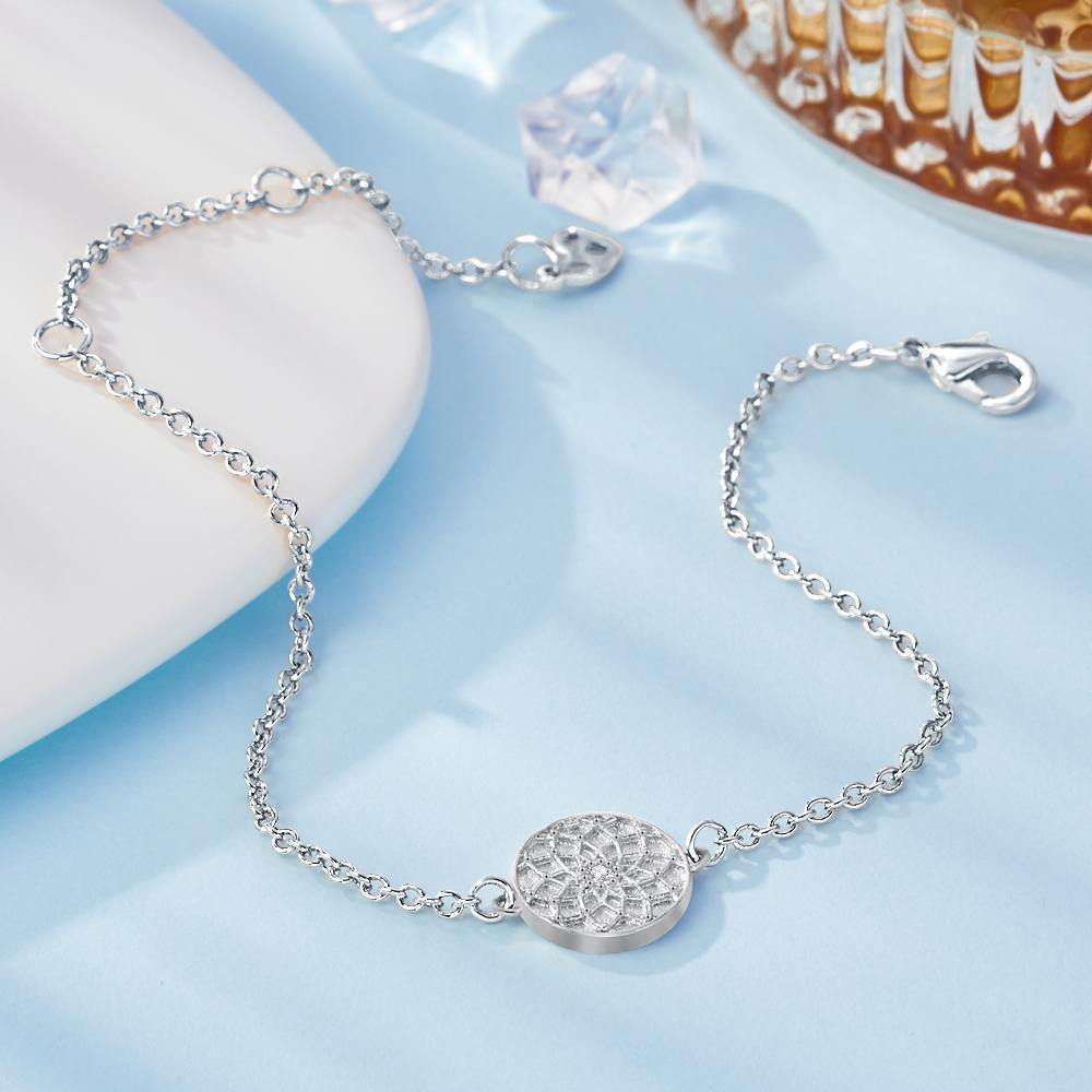 Engraved Bracelet Dream Catcher Bracelet Wishing Dream Memorial Gifts for Her Silver