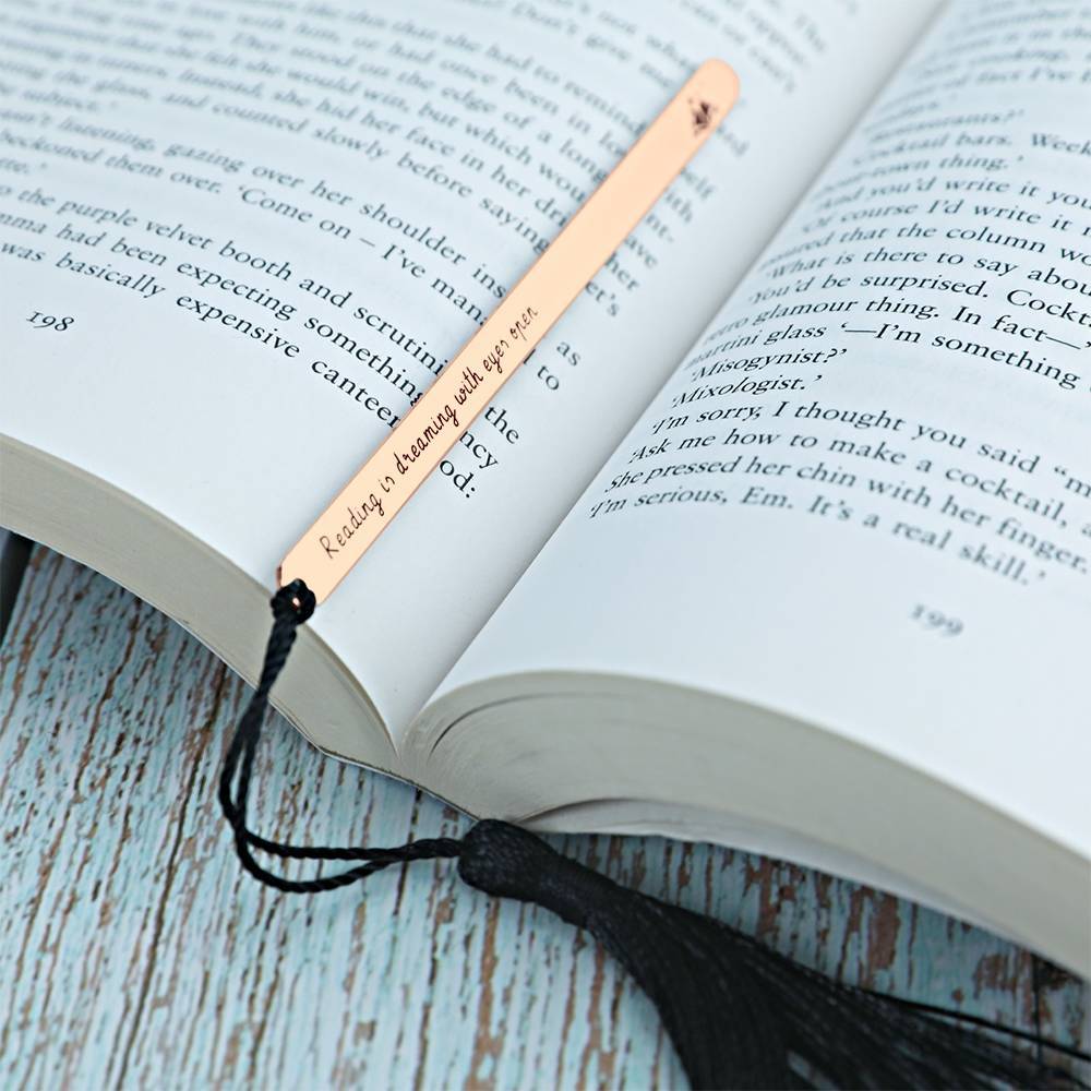 Personalised Engraved Bookmark Kids Gift - Rose Gold