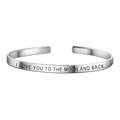 Never Give Up Bangle Platinum Plated Copper