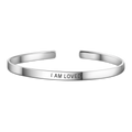 I Am Loved Bangle Platinum Plated Copper