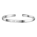 Live Laugh Love Bangle Platinum Plated Copper