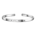Be Still And Know Bangle Platinum Plated Copper