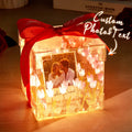 Custom Music Photo Tulip Flower Infinity Mirror Box Infinity Mirror Flower with Your Picture and Text DIY Kit