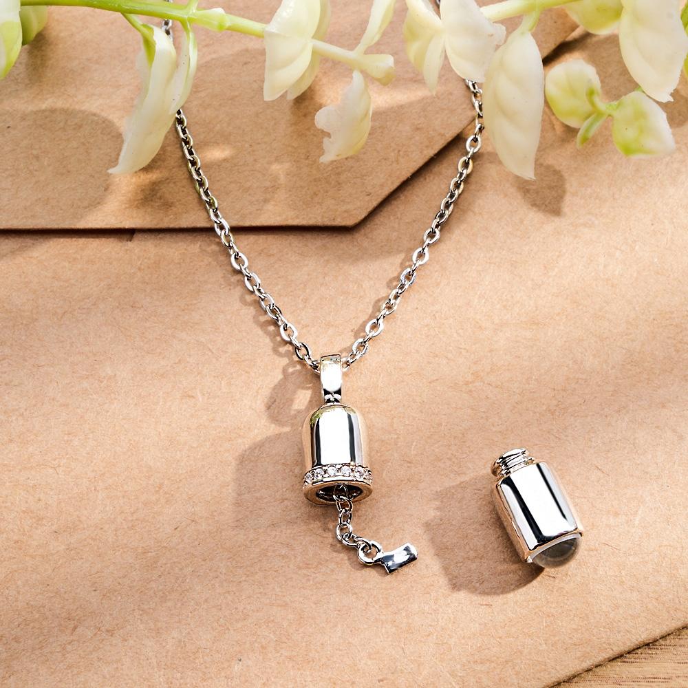 Custom Projaction Necklace Creative Pill Couple Gifts