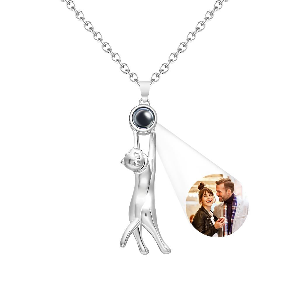 Custom Projection Necklace CuAte Cat Gift for Her