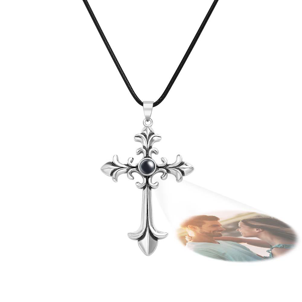 Custom Photo Projection Necklace Creative Cross Gift