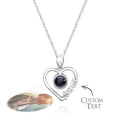 Custom Name Projection Necklace Heart Gift for Her