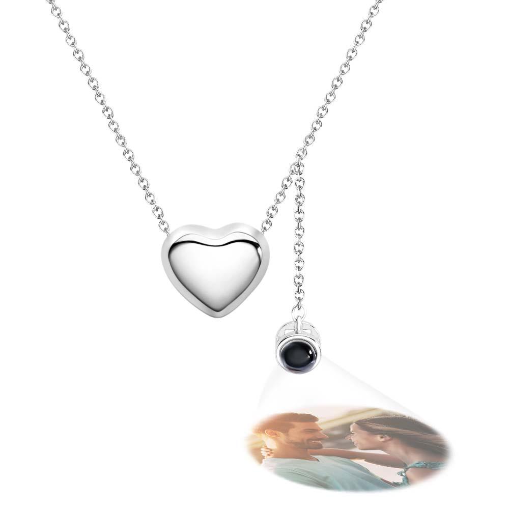Custom Projection Necklace Heart Pendant Fashion Gift for Her
