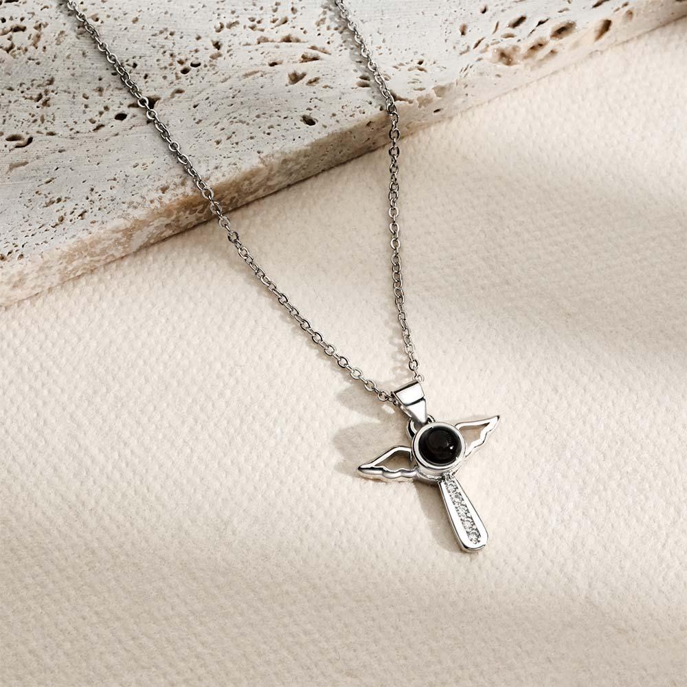 Custom Projection Necklace Angel Wings Romantic Gift for Her