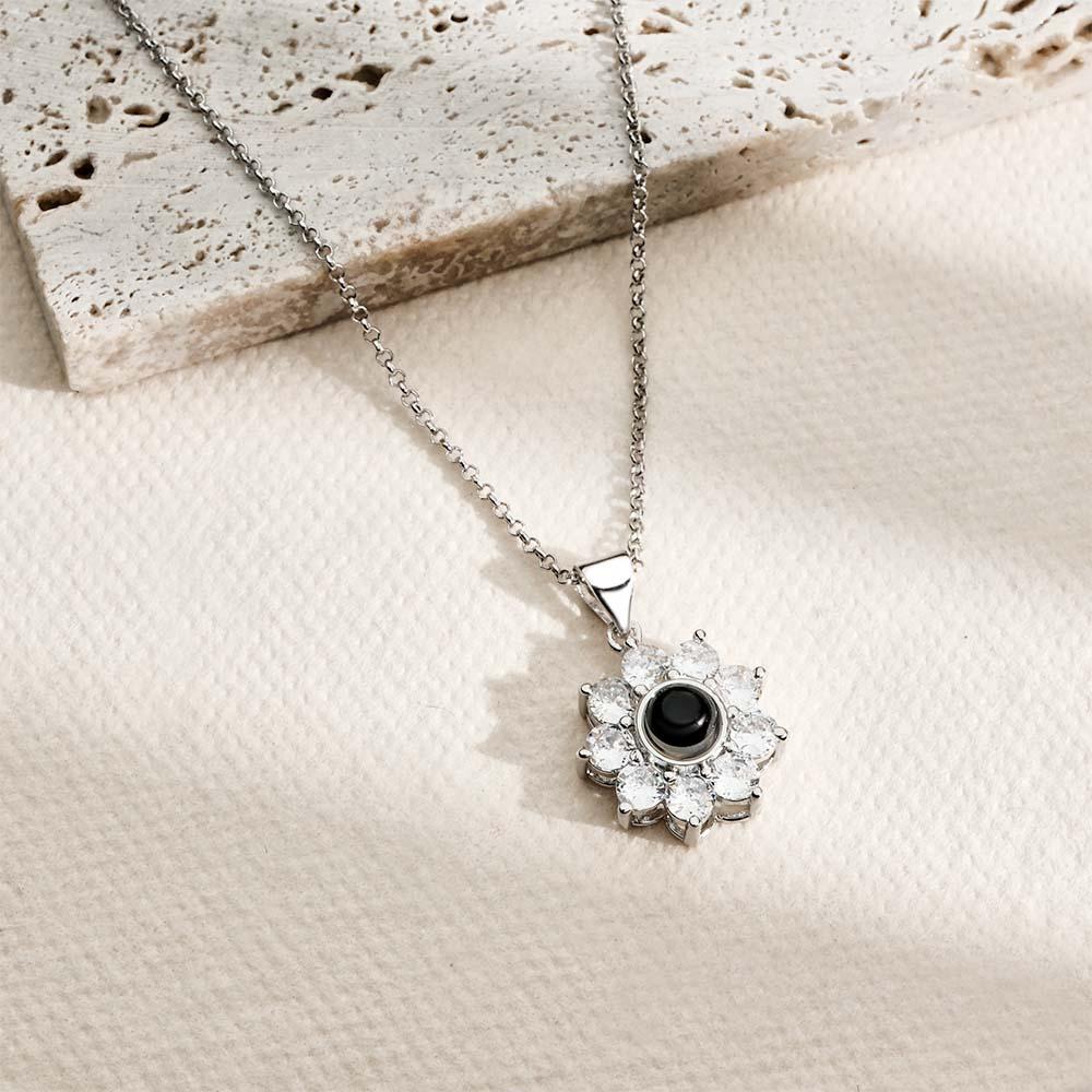 Custom Projection Necklace Sun Flower Romantic Gift