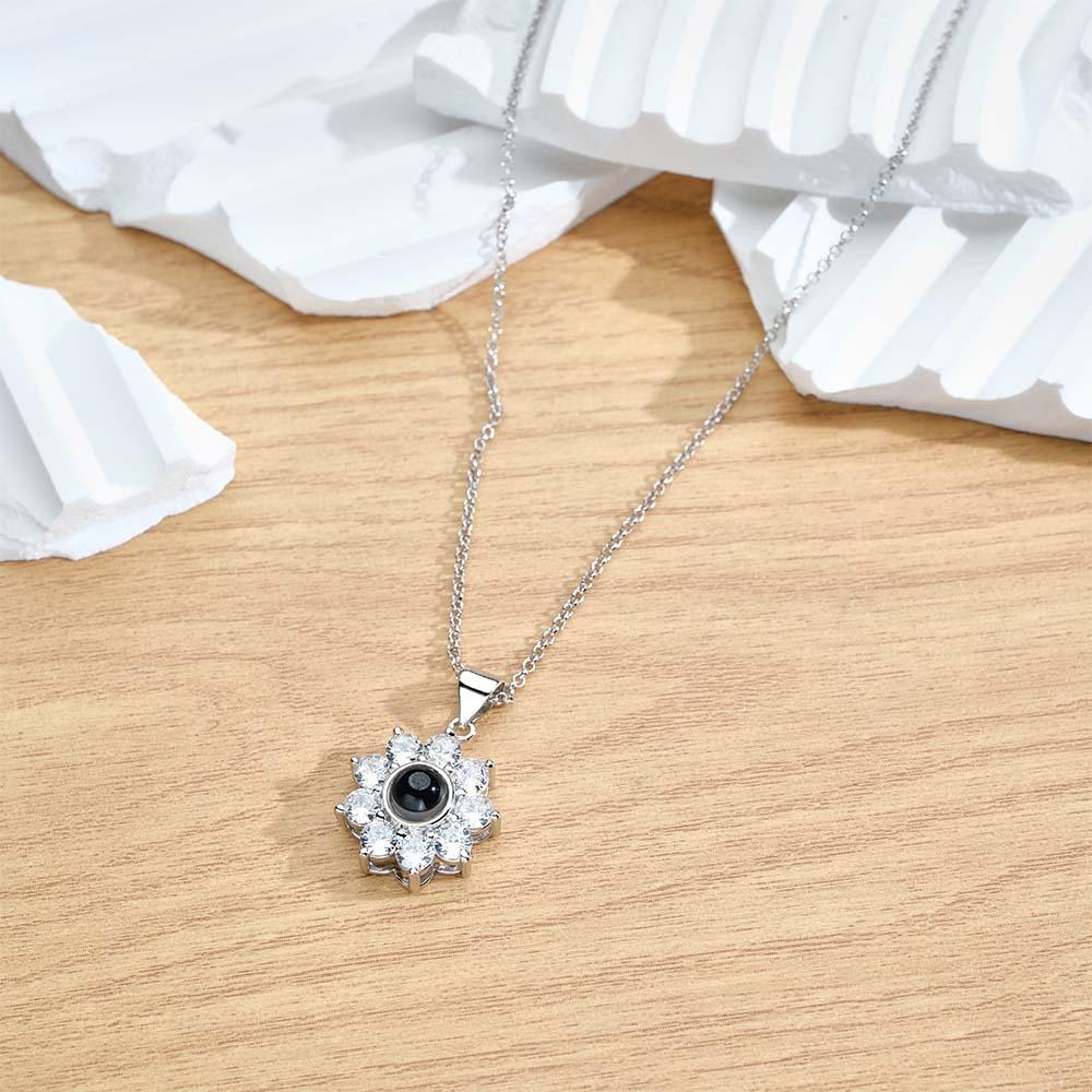 Custom Projection Necklace Sun Flower Romantic Gift