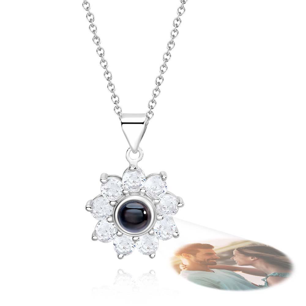 Custom Projection Necklace Sun Flower Romantic Gift