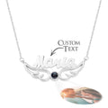 Custom Name Projection Necklace Angel Wings Style Gift
