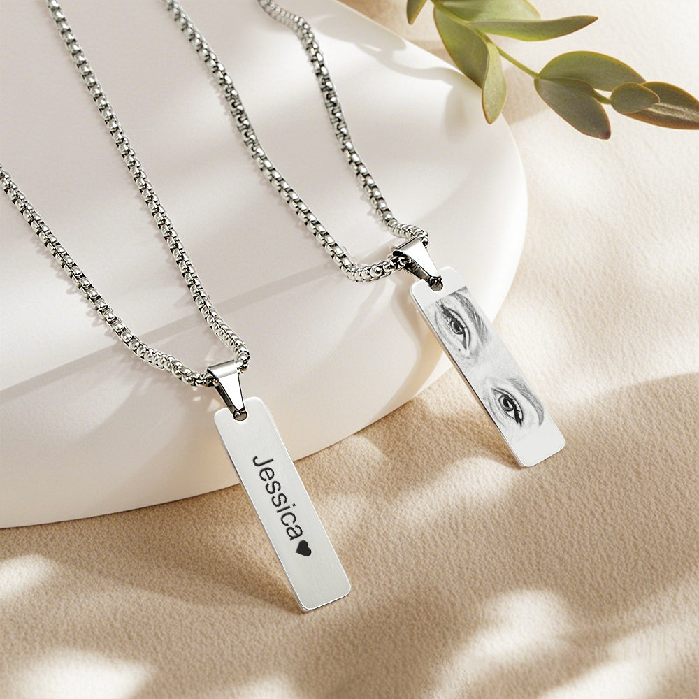 Custom Eyes Photo Necklace