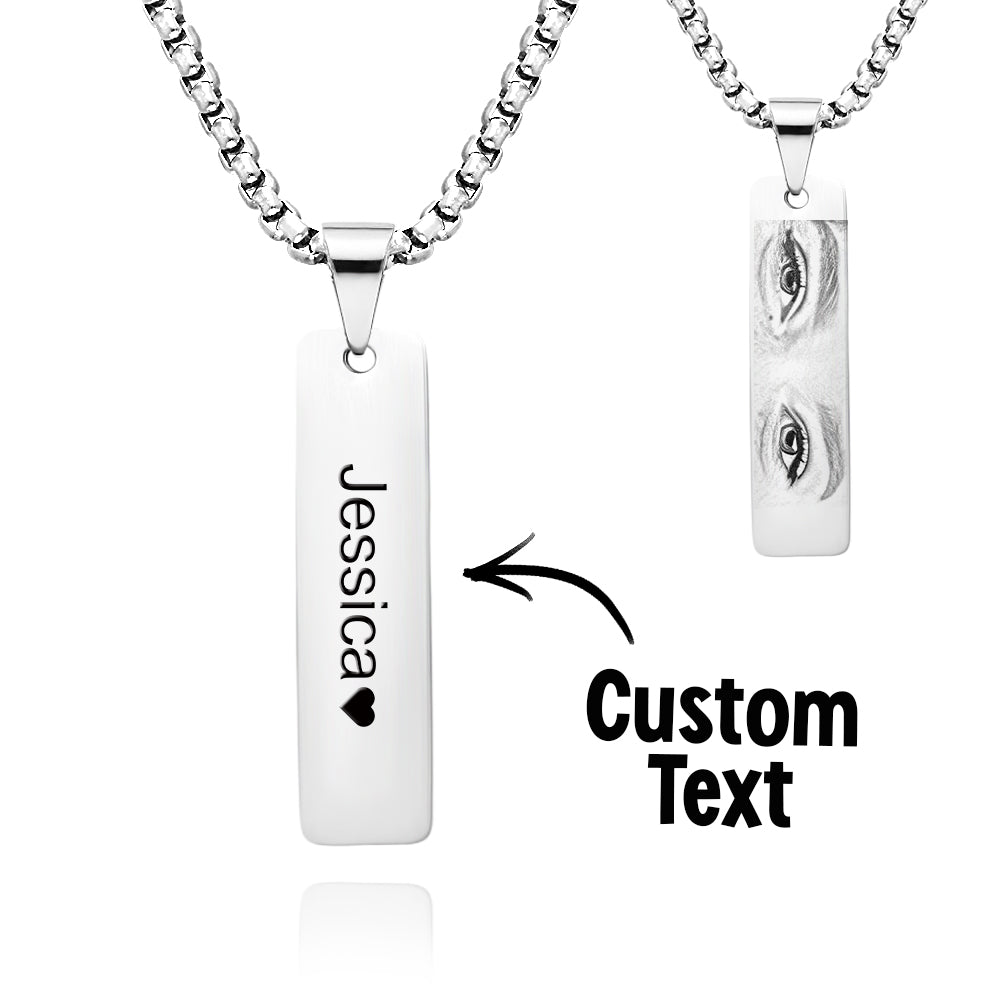 Custom Eyes Photo Necklace Christmas Gift for Lover