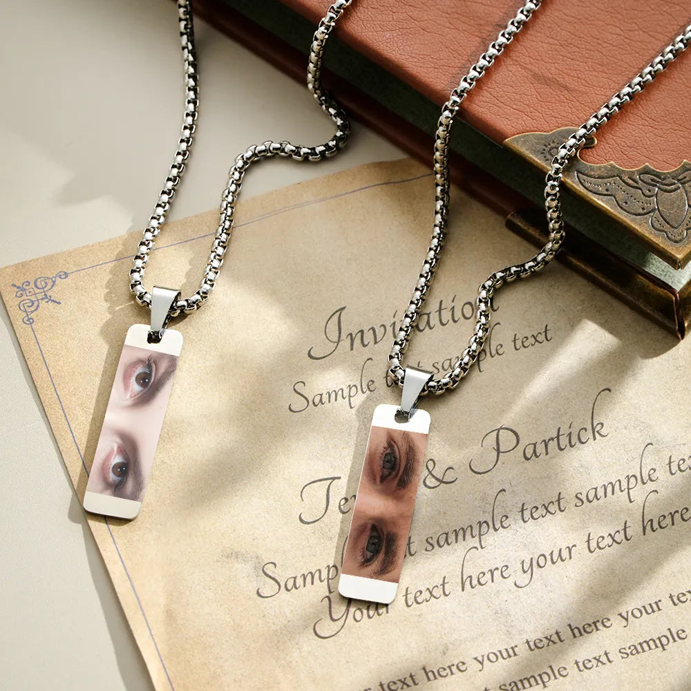 Custom Eyes Photo Necklace