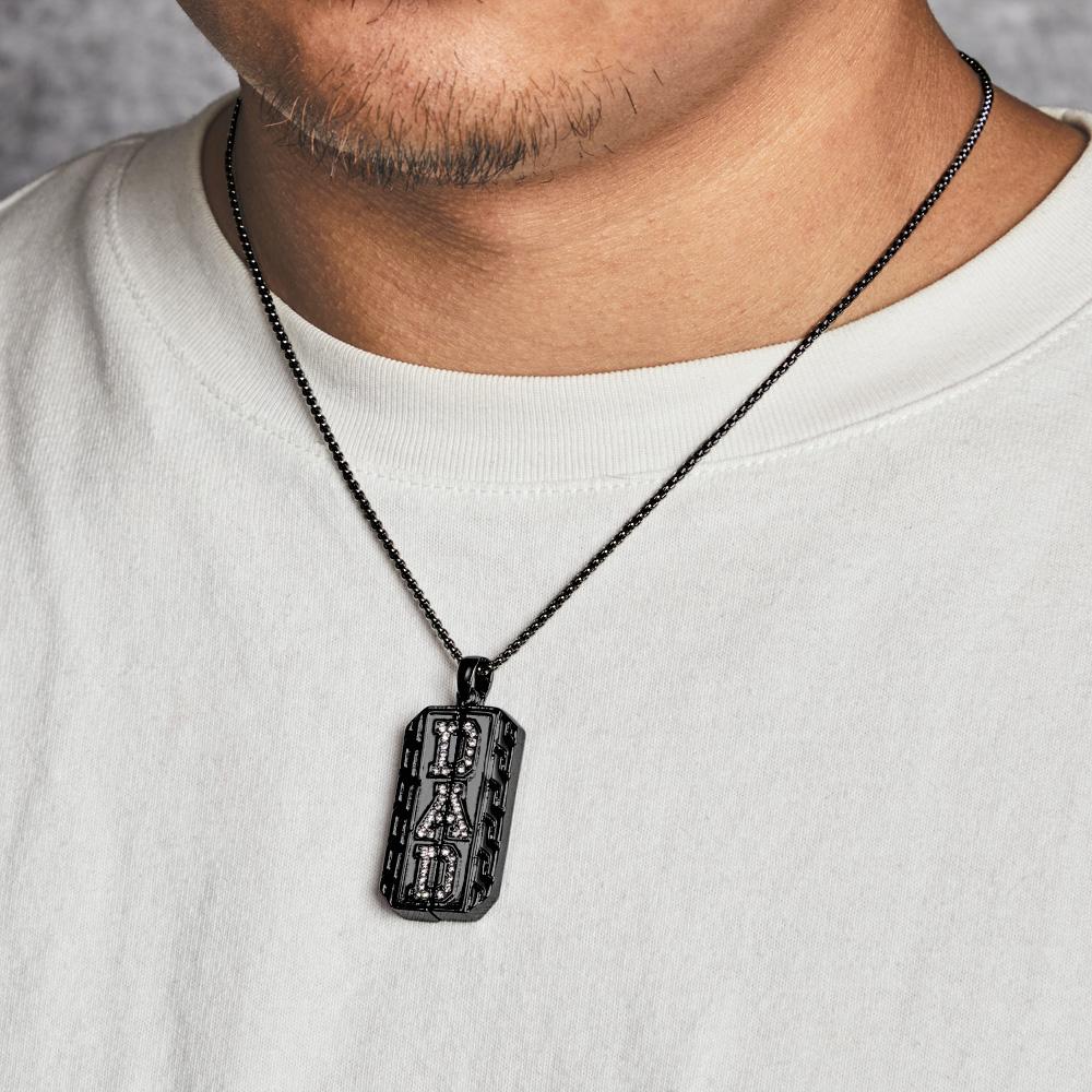 Custom Photo Necklace Dad Locket Necklace Father's Day Gift for Men