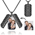 Custom Photo Necklace Dad Locket Necklace Father's Day Gift for Men