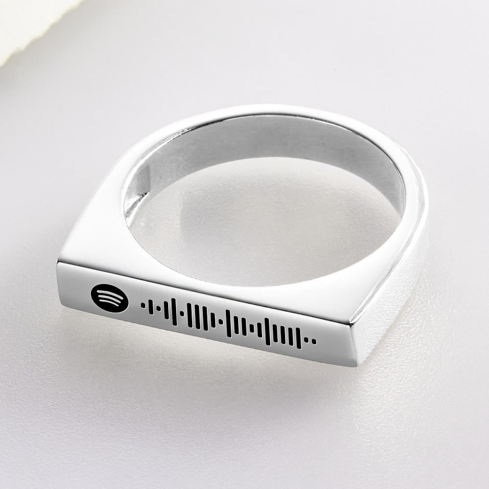 Custom Spotify Code Ring Simple Music Gifts for Couple