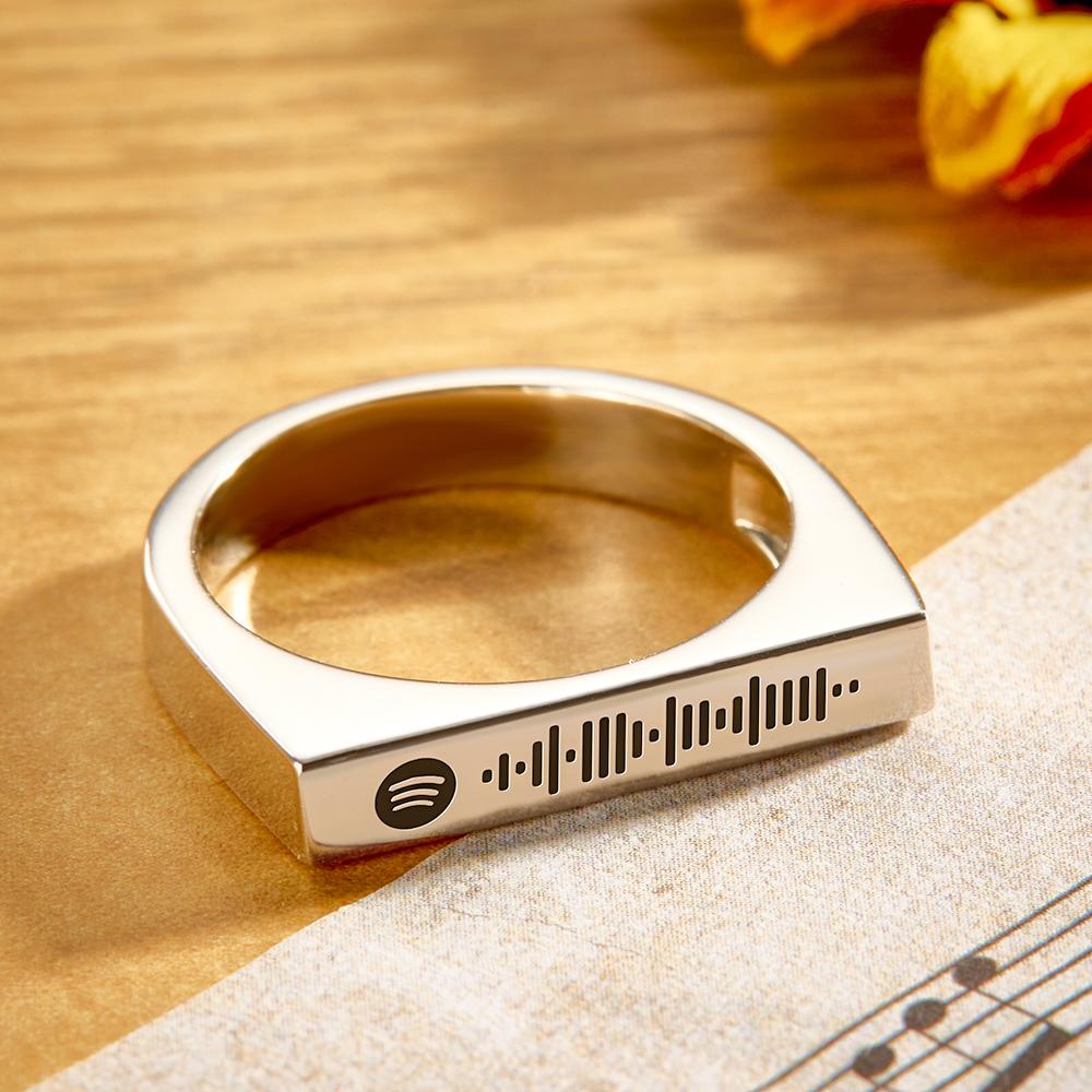 Custom Spotify Code Ring Simple Music Gifts for Couple
