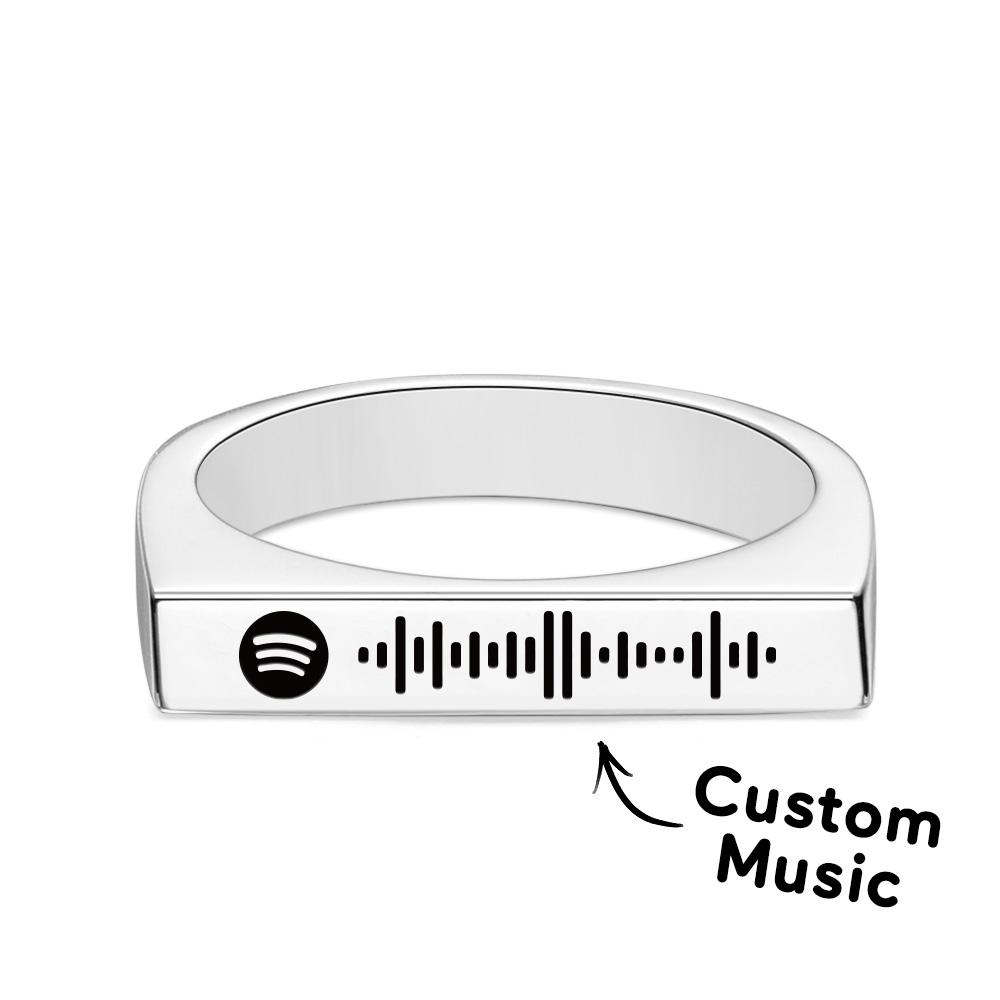 Custom Spotify Code Ring Simple Music Gifts for Couple