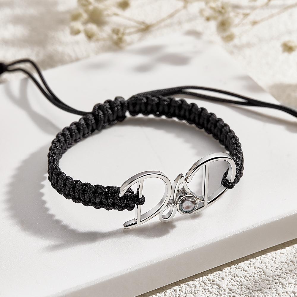Custom Projection Bracelet Weave Gift for Dad