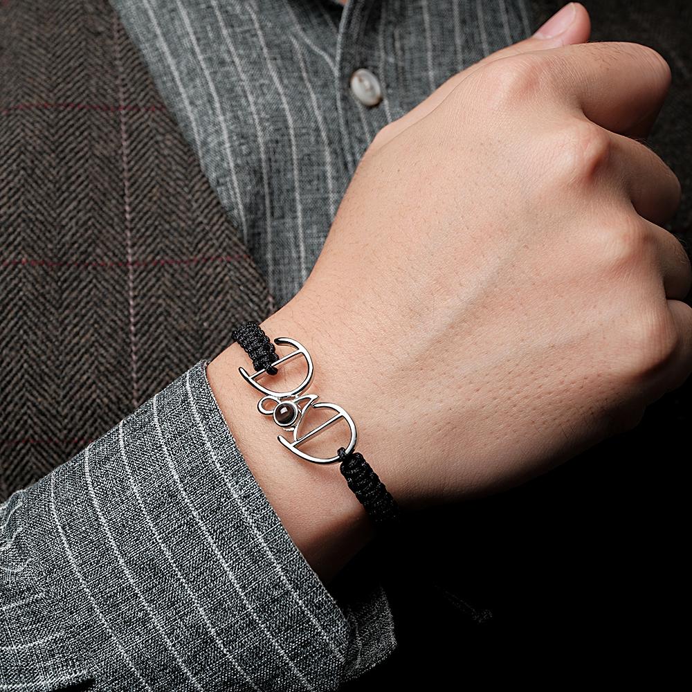 Custom Projection Bracelet Weave Gift for Dad
