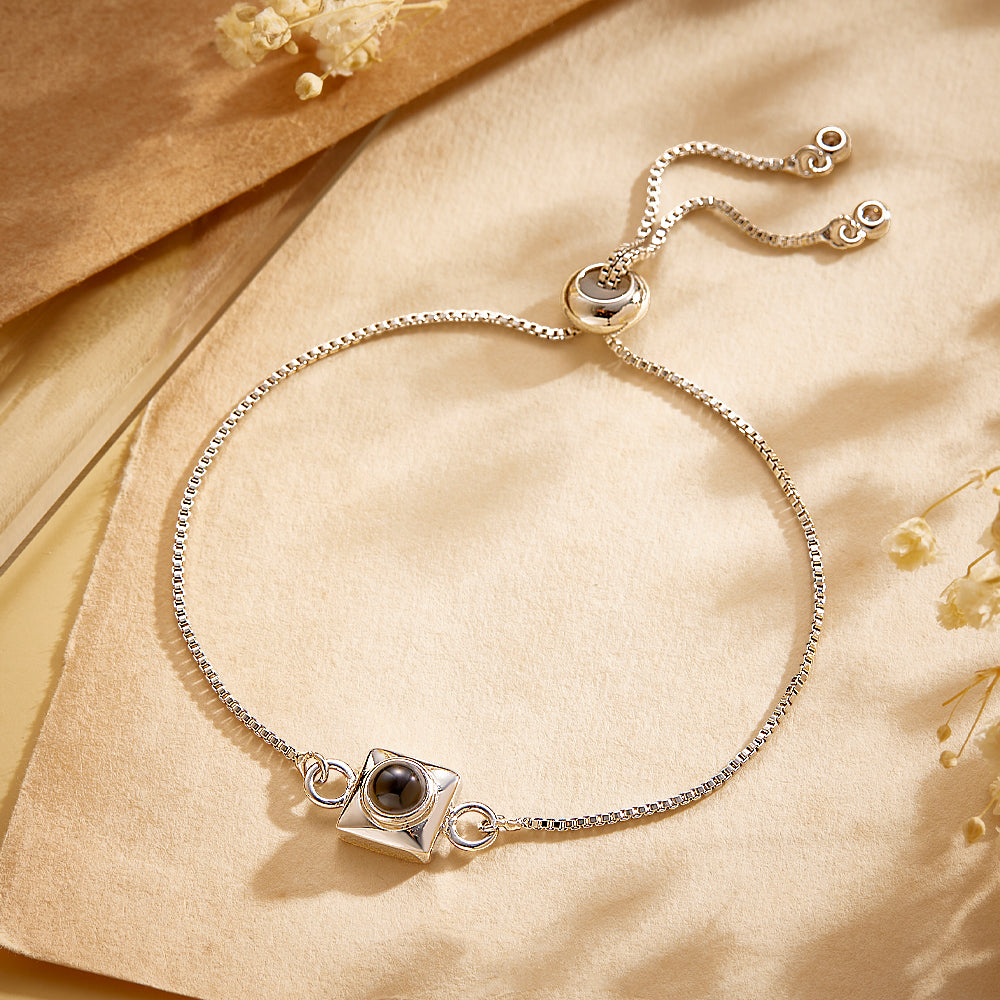 Custom Projection Bracelet Square Simple Gift for Her