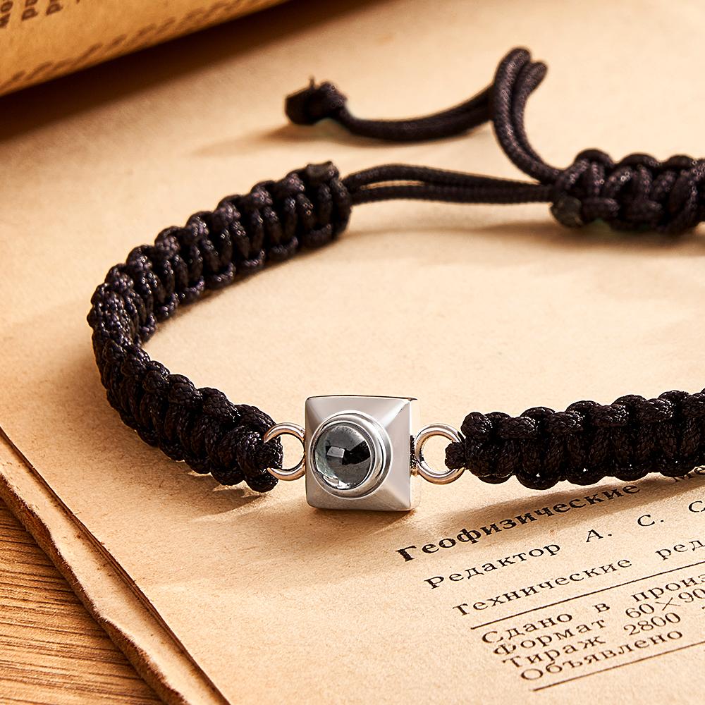 Custom Projection Bracelet Weave Fashion Gift for Men