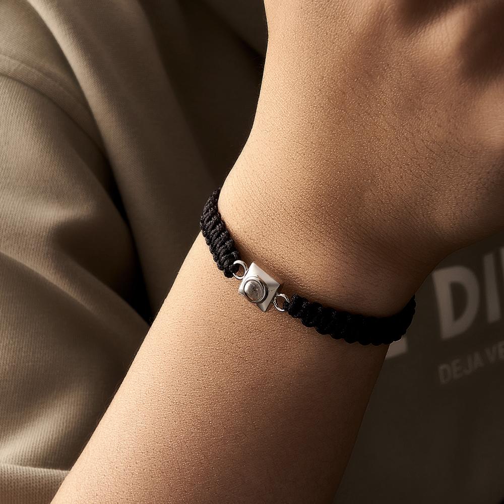 Custom Projection Bracelet Weave Fashion Gift for Men
