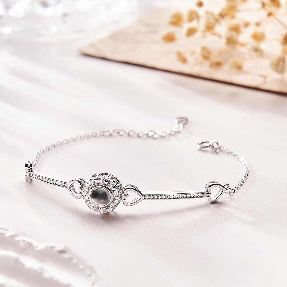 Custom Projection Bracelet Heart Unique Gift for Her