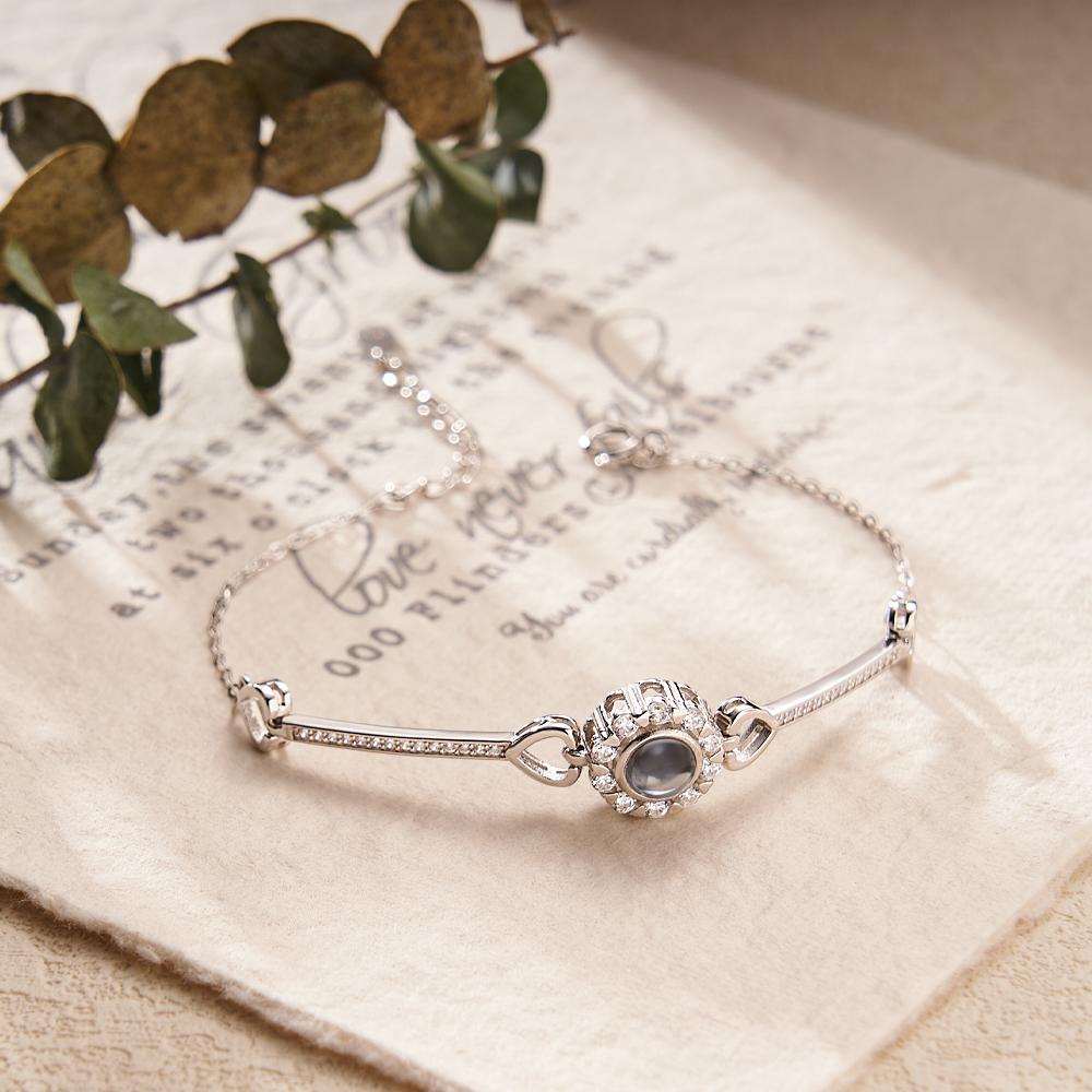 Custom Projection Bracelet Heart Unique Gift for Her