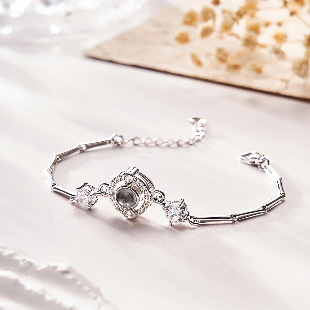 Custom Projection Bracelet Diamond Unique Chain Girl Gift