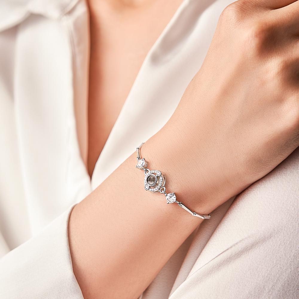 Custom Projection Bracelet Diamond Unique Chain Girl Gift