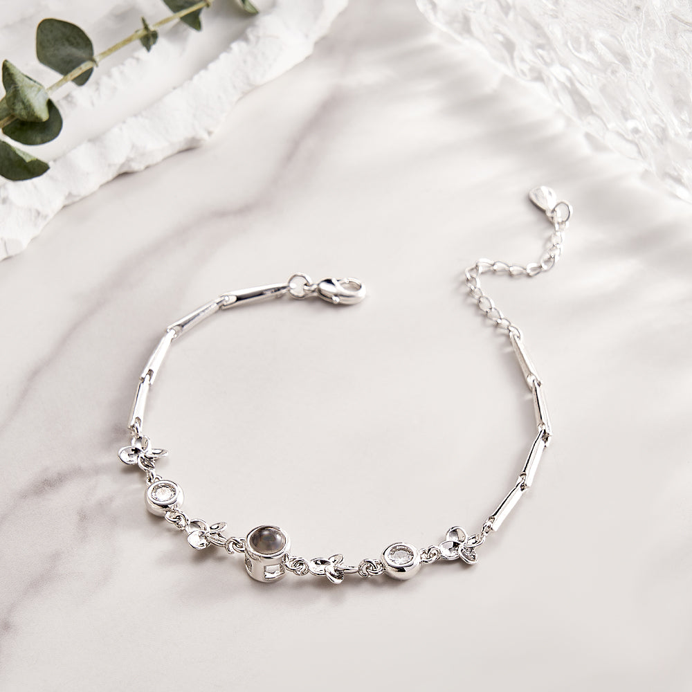 Custom Projection Bracelet Diamond Chain Gift for Her