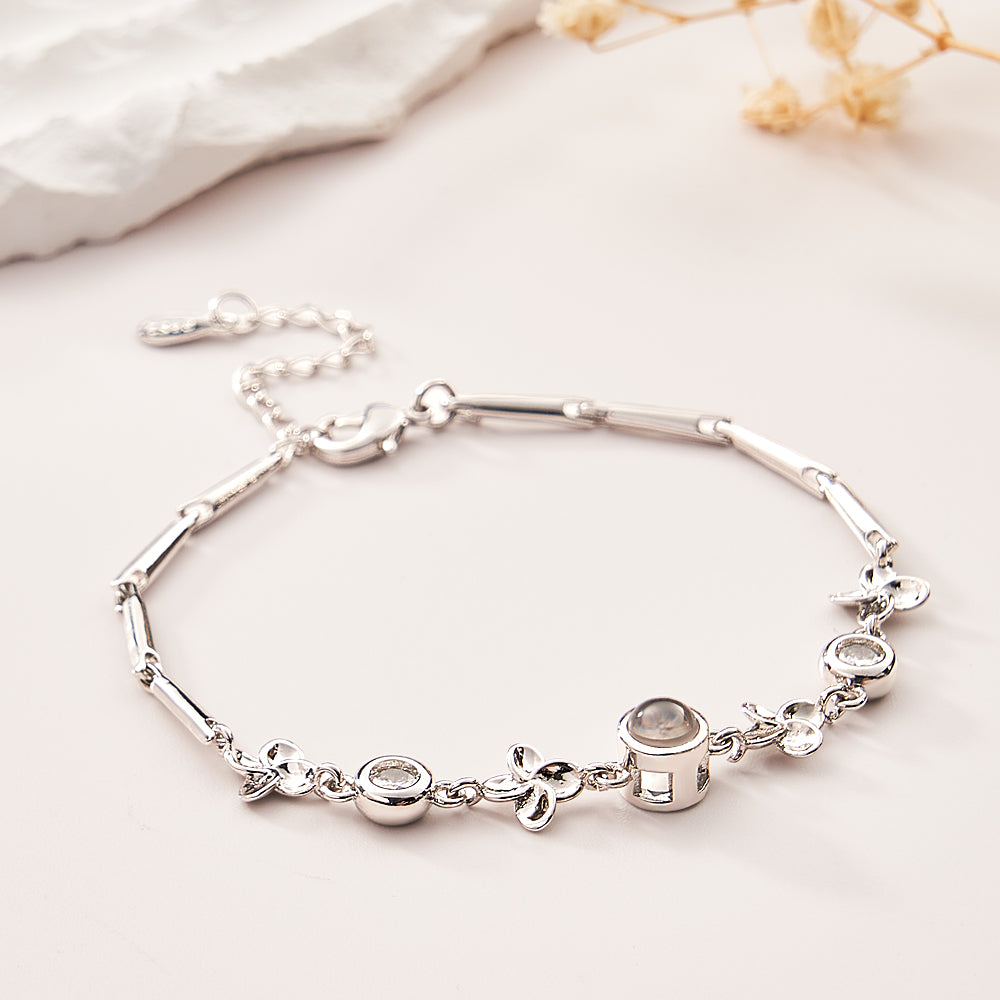 Custom Projection Bracelet Diamond Chain Gift for Her