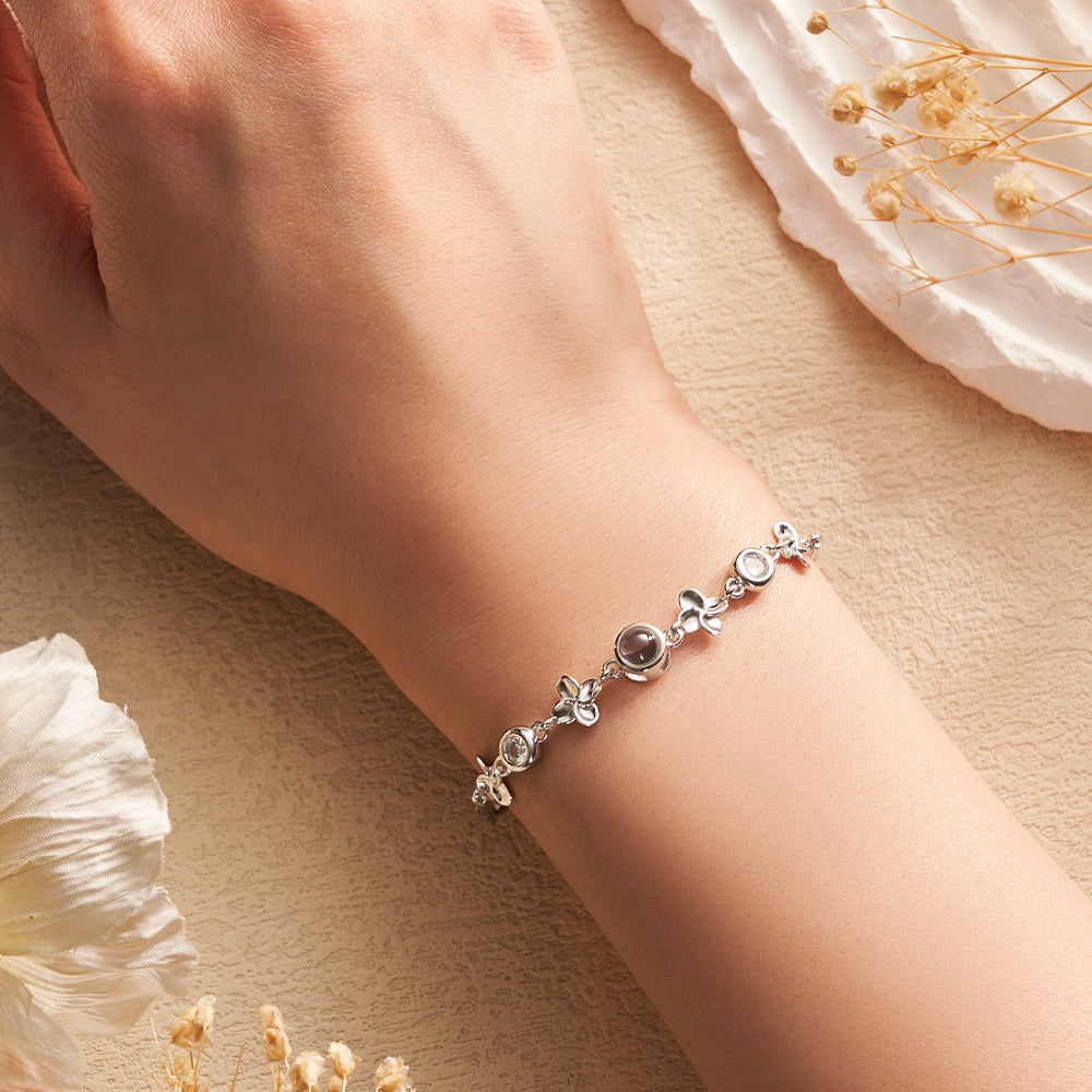 Custom Projection Bracelet Diamond Chain Gift for Her